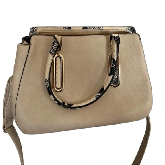 Aldo Beige tan handbag with handles - Picture 1 of 6